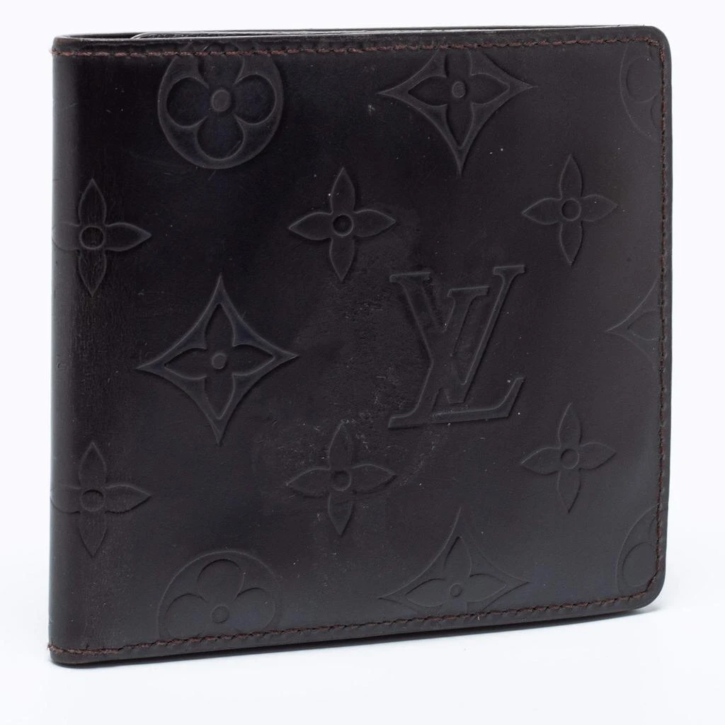 商品[二手商品] Louis Vuitton|Louis Vuitton Dark Brown Leather Monogram Embossed Bifold Wallet ,价格¥1246,第5张图片详细描述