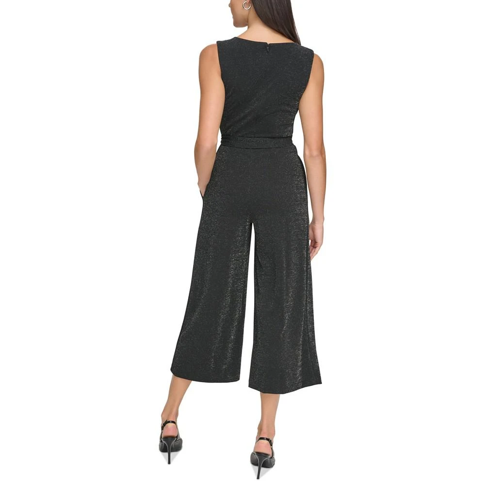 商品Calvin Klein|Women's Metallic Cropped Jumpsuit,价格¥591,第2张图片详细描述