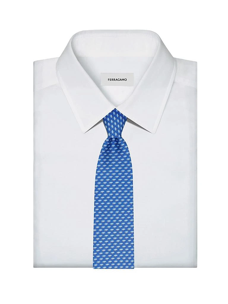 商品Salvatore Ferragamo|Aurea Silk Mortarboard Tie,价格¥1771,第2张图片详细描述