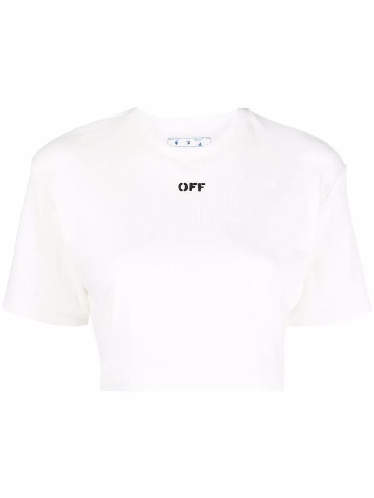 商品Off-White|OFF-WHITE Cropped cotton t-shirt,价格¥1600,第1张图片