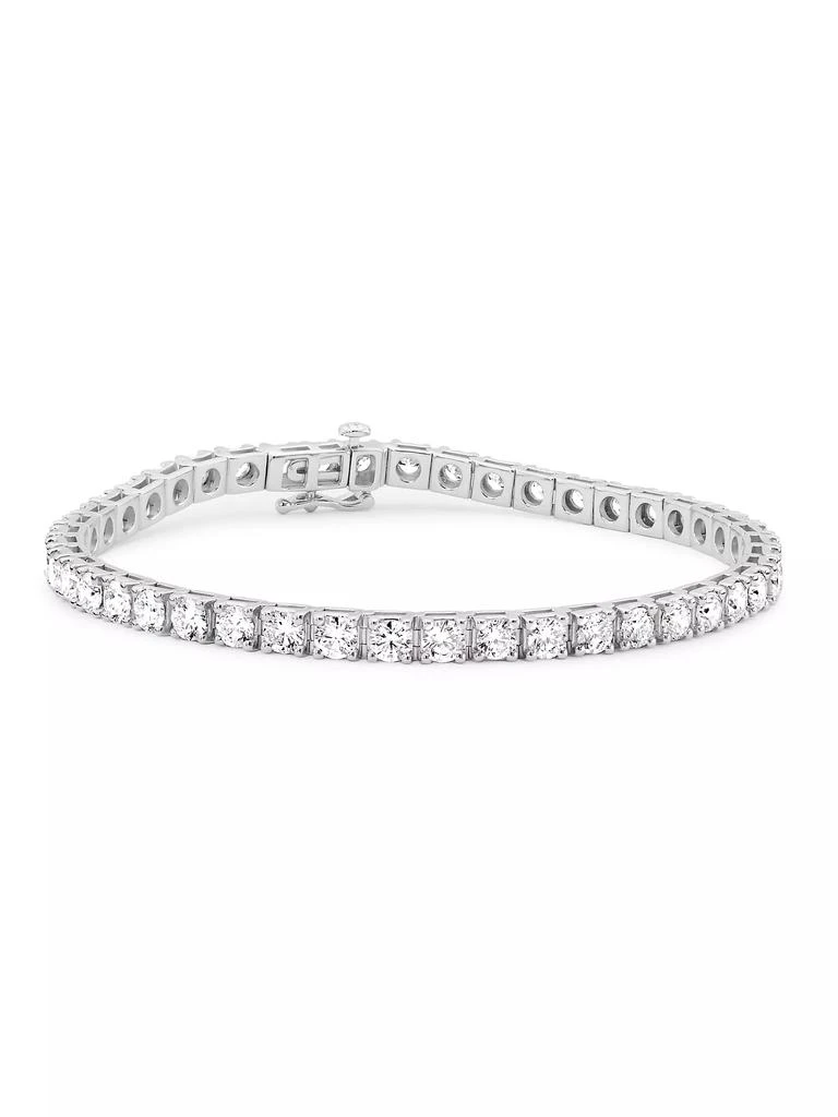 商品Saks Fifth Avenue Collection|14K White Gold &amp; 8 TCW Lab-Grown Diamond Tennis Bracelet,价格¥73853,第1张图片