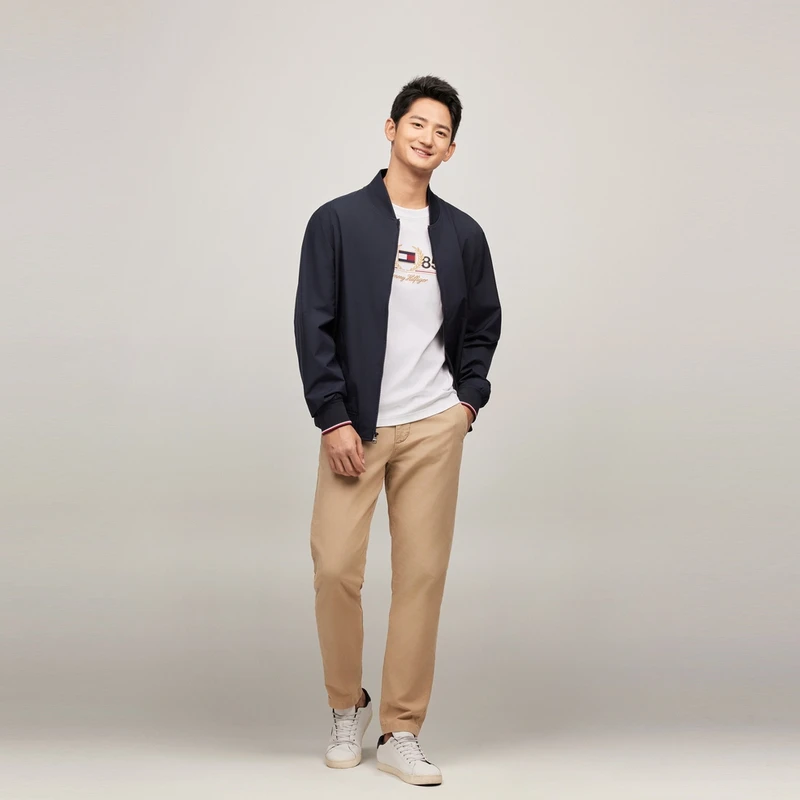 商品[国内直发] Tommy Hilfiger|商务休闲运动棒球服飞行员外套夹克 男款,价格¥996,第6张图片详细描述