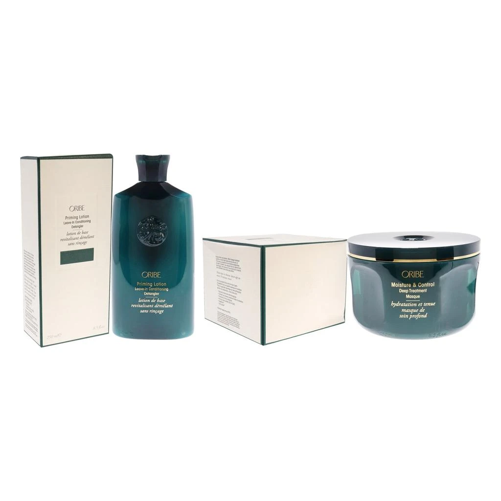商品Oribe|Moisture and Control Deep Treatment Masque and Priming Lotion Leave-In Conditioning Detangler Kit by  for Unisex - 2 Pc Kit 8.5oz Masque, 8.5oz Detangler,价格¥744,第3张图片详细描述