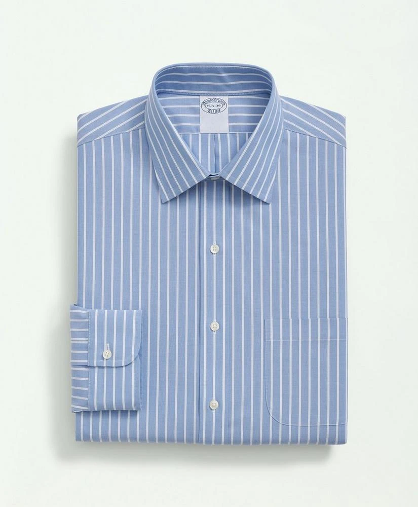 商品Brooks Brothers|Big & Tall Stretch Supima® Cotton Non-Iron Poplin Ainsley Collar, Striped Dress Shirt,价格¥1164,第4张图片详细描述