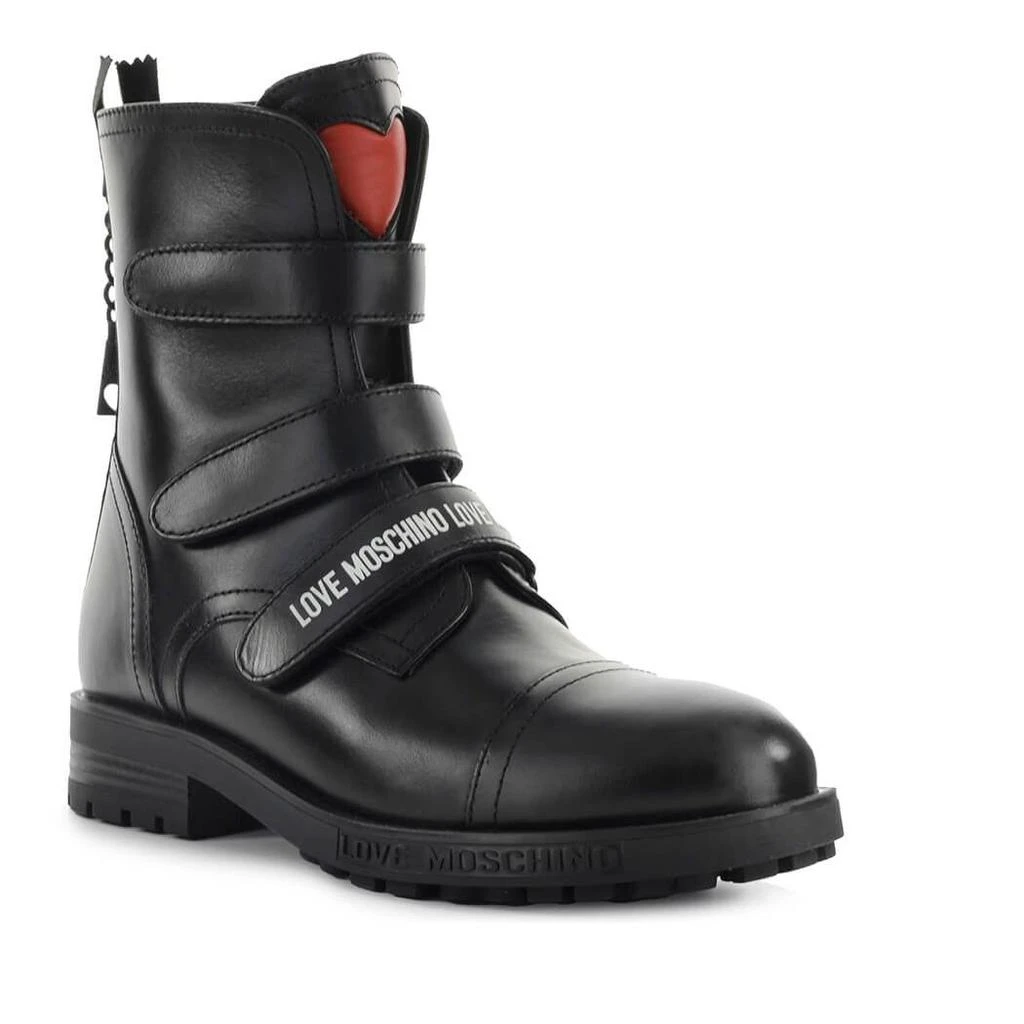 商品Love Moschino|Love moschino women's black leather ankle boots,价格¥2930,第2张图片详细描述