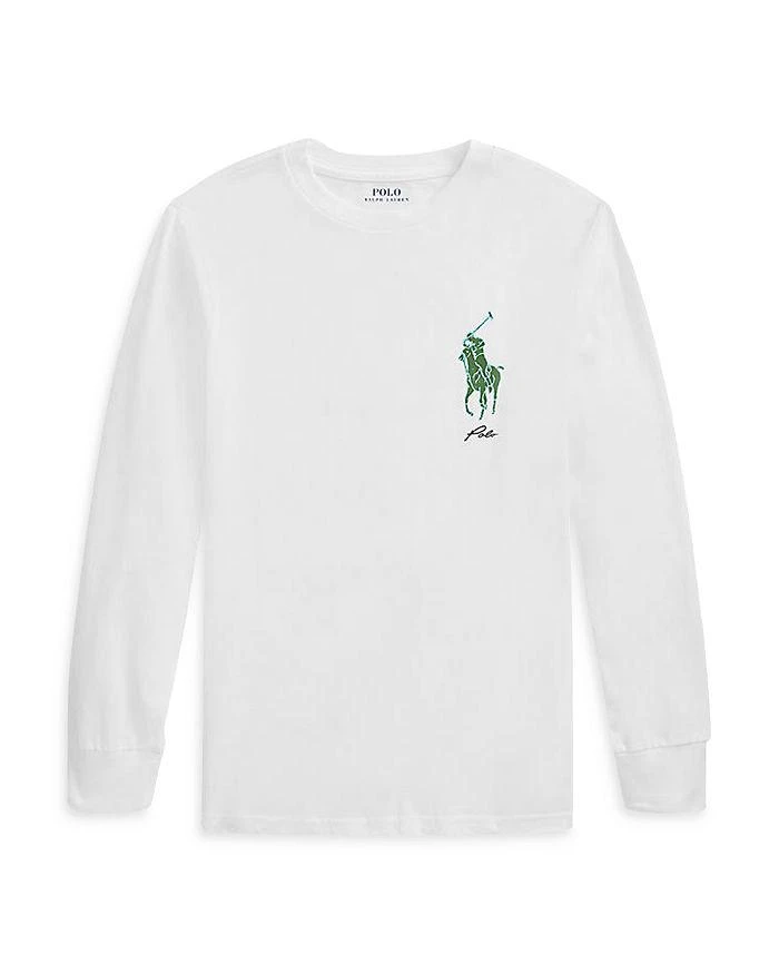 商品Ralph Lauren|Boys' Long Sleeve Cotton Big Pony Tee - Big Kid,价格¥178,第1张图片