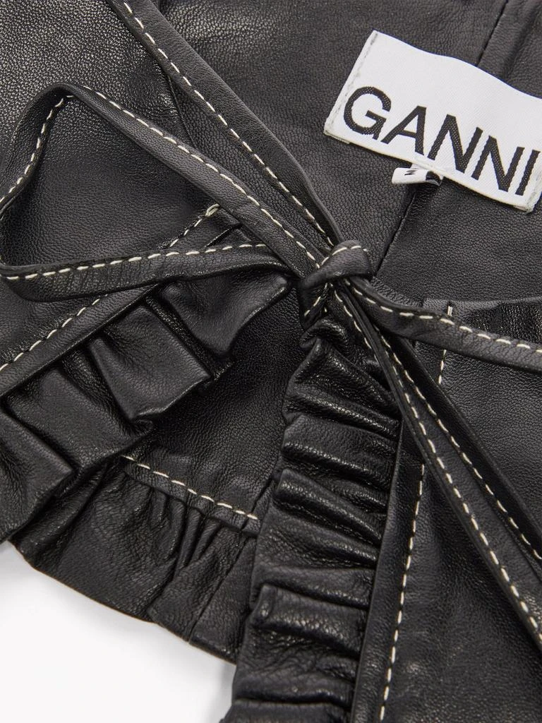 商品Ganni|Ruffled leather collar,价格¥638,第4张图片详细描述