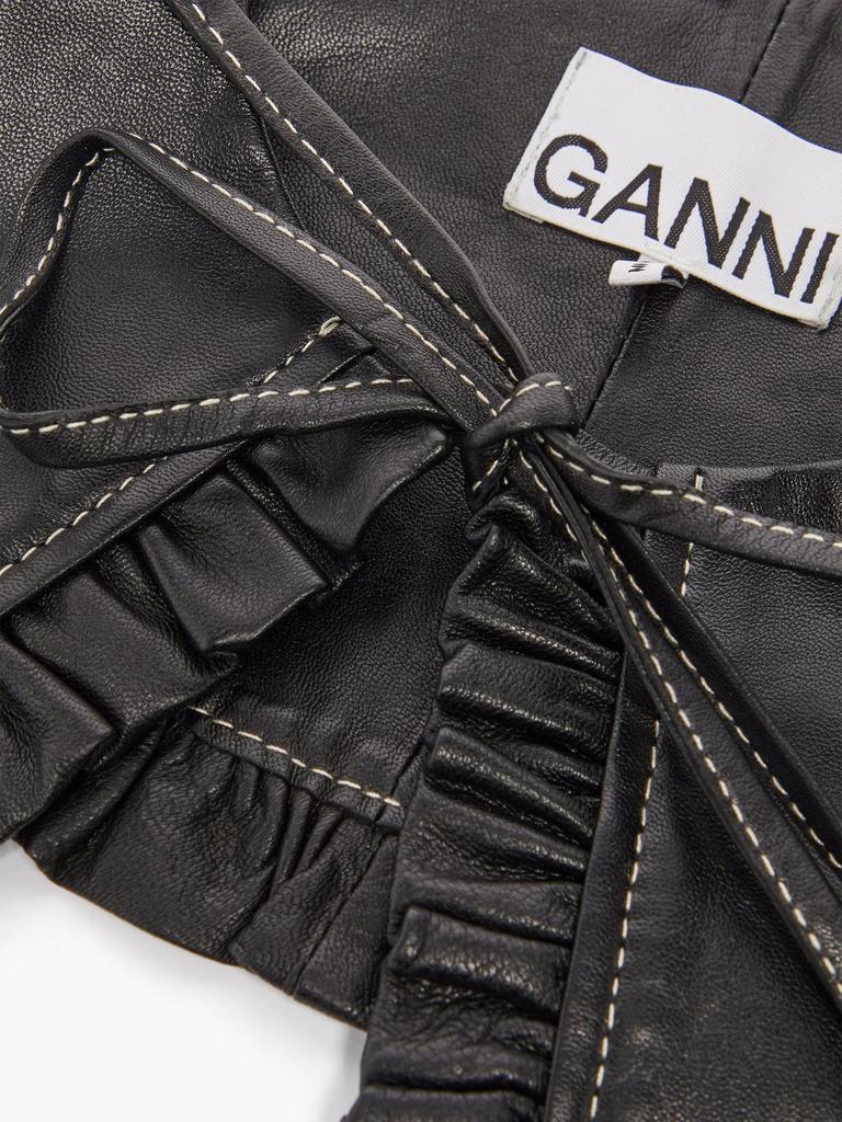 商品Ganni|Ruffled leather collar,价格¥537,第6张图片详细描述