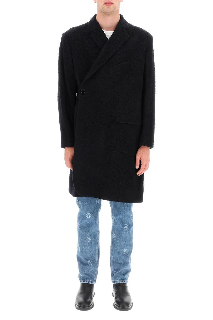 商品Martine Rose|Pilled Wool-blend Wrap Coat,价格¥8310,第2张图片详细描述