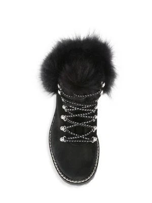 商品Montelliana 1965|Clara Suede Fur-Trimmed Hiking Boots,价格¥2505,第5张图片详细描述