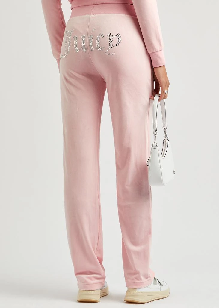 商品Juicy Couture|Del Ray logo-embellished velour sweatpants,价格¥1138,第3张图片详细描述