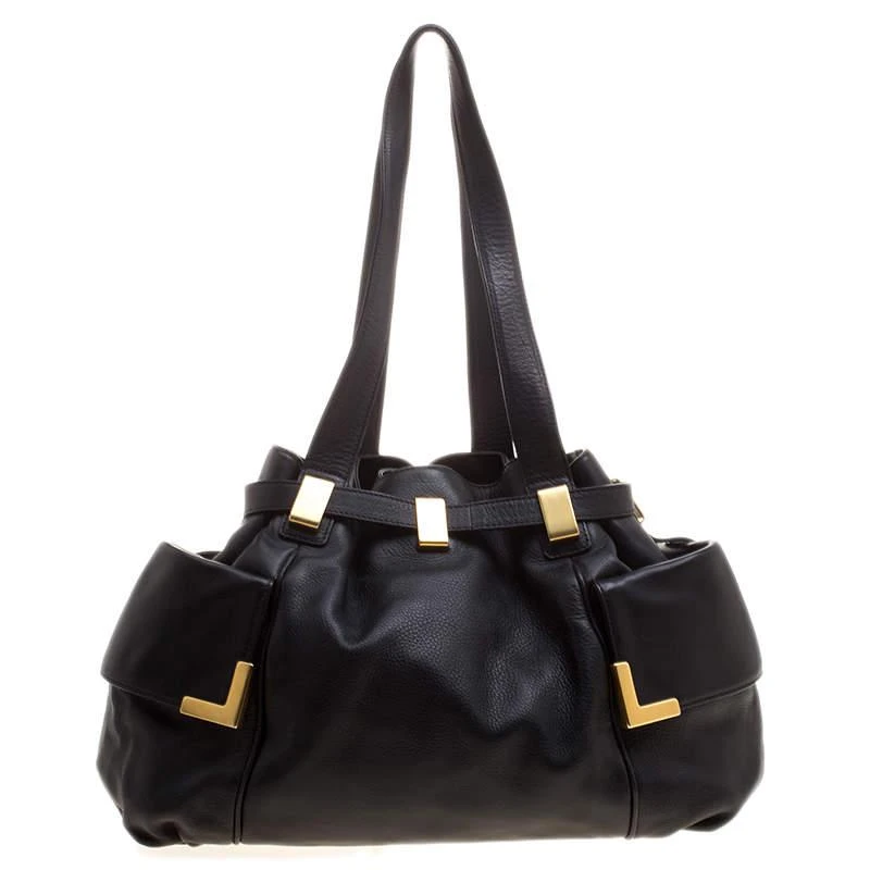 商品[二手商品] Michael Kors|Michael Michael Kors Black Leather Tote,价格¥1119,第4张图片详细描述