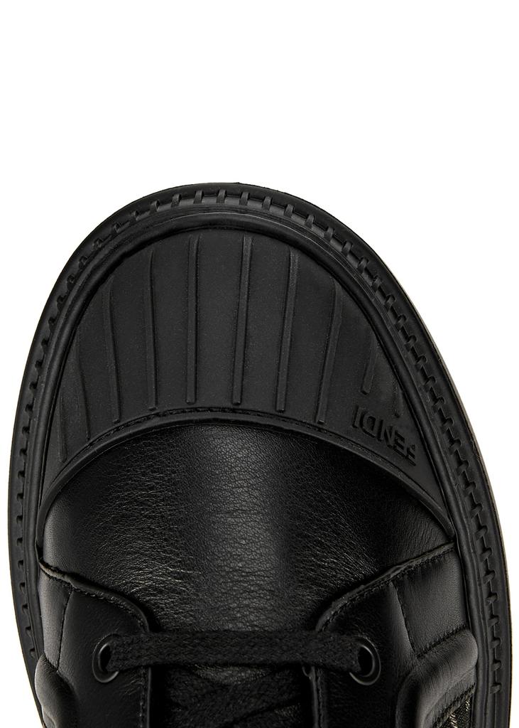 Domino FF-jacquard leather biker boots商品第4张图片规格展示