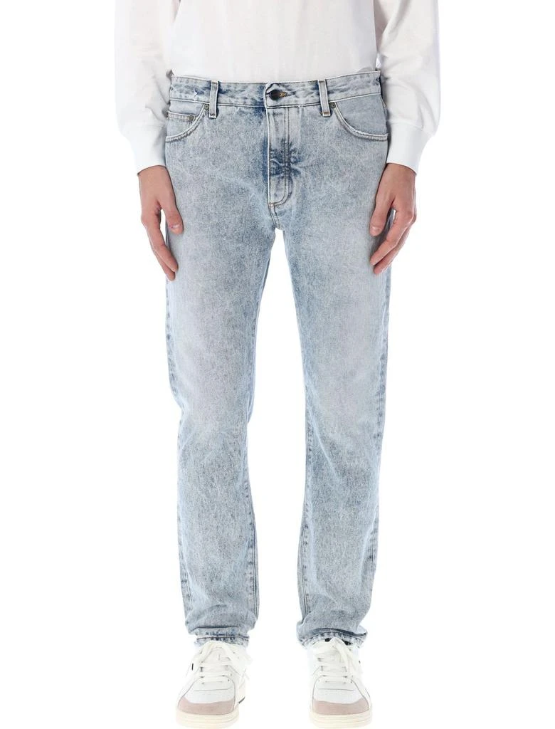 商品Palm Angels|Palm Angels Logo-Printed High Waist Jeans,价格¥2868,第1张图片