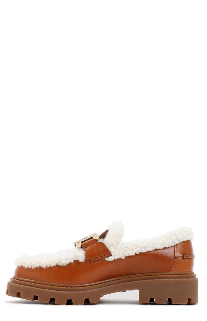 商品Tod's|Tod's Logo Plaque Slip-On Loafers,价格¥4728,第2张图片详细描述