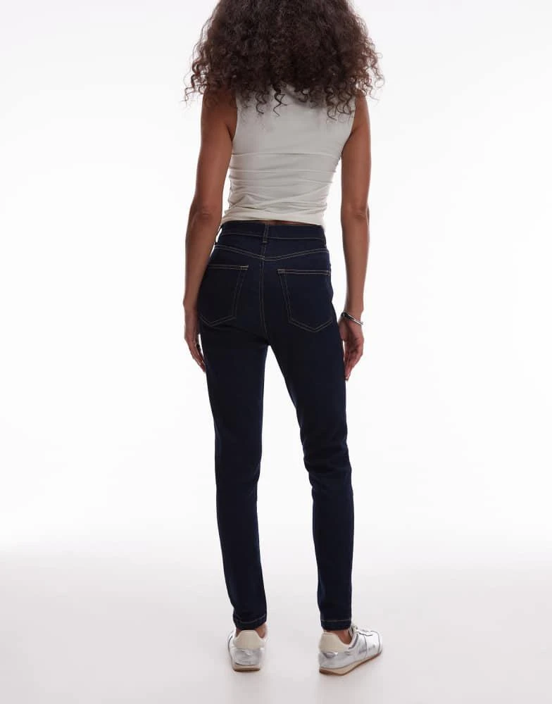 商品Topshop|Topshop Jamie high rise skinny jean in indigo rinse,价格¥150,第2张图片详细描述