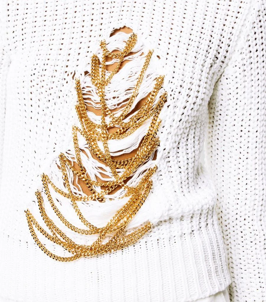 商品Loewe|Chain-Detail Distressed Sweater,价格¥13444,第5张图片详细描述