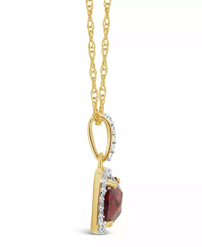 商品Macy's|Garnet Peridot (2 ct. t.w.) and Lab Grown White Sapphire (1/6 ct. t.w.) Pendant Necklace in 10k Yellow Gold. Also Available in Peridot),价格¥1355,第2张图片详细描述