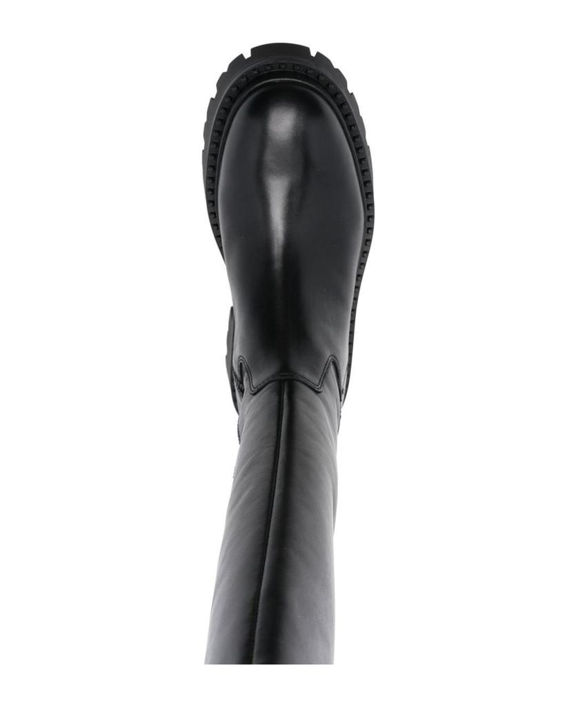 Black Calf Leather Gold Boots商品第4张图片规格展示