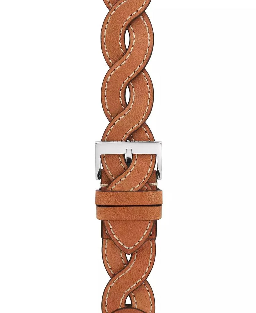 商品Tory Burch|Women's Luggage Braided Leather Band for Apple Watch® 38mm/40mm,价格¥970,第3张图片详细描述