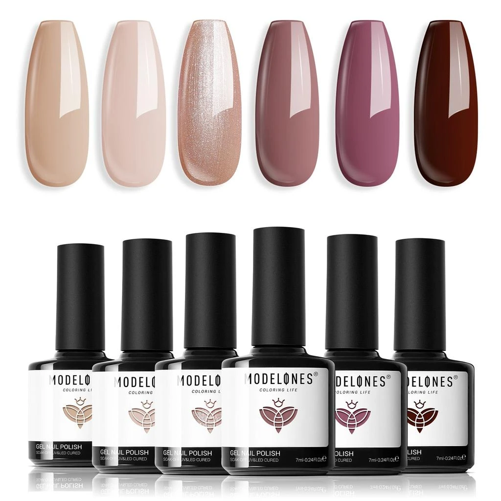 6 Shades Gel Nail Polish Set Collection 商品