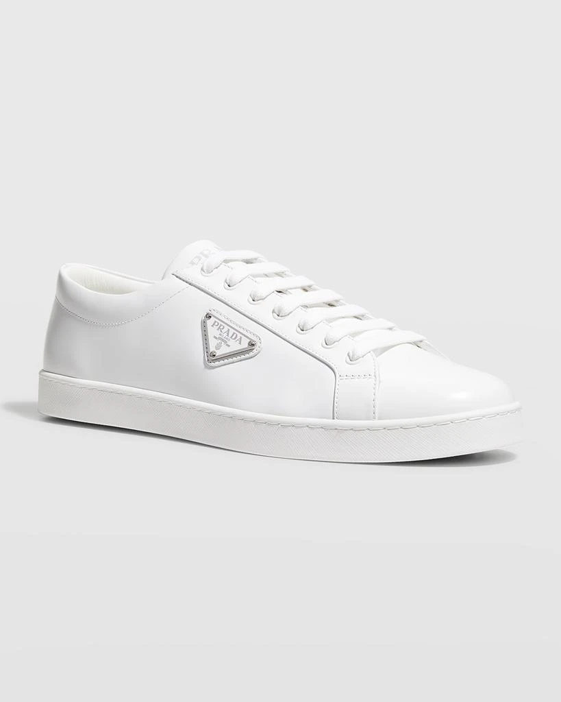 商品Prada|Men’s Lane Spazzolato Leather Sneakers,价格¥4178,第4张图片详细描述