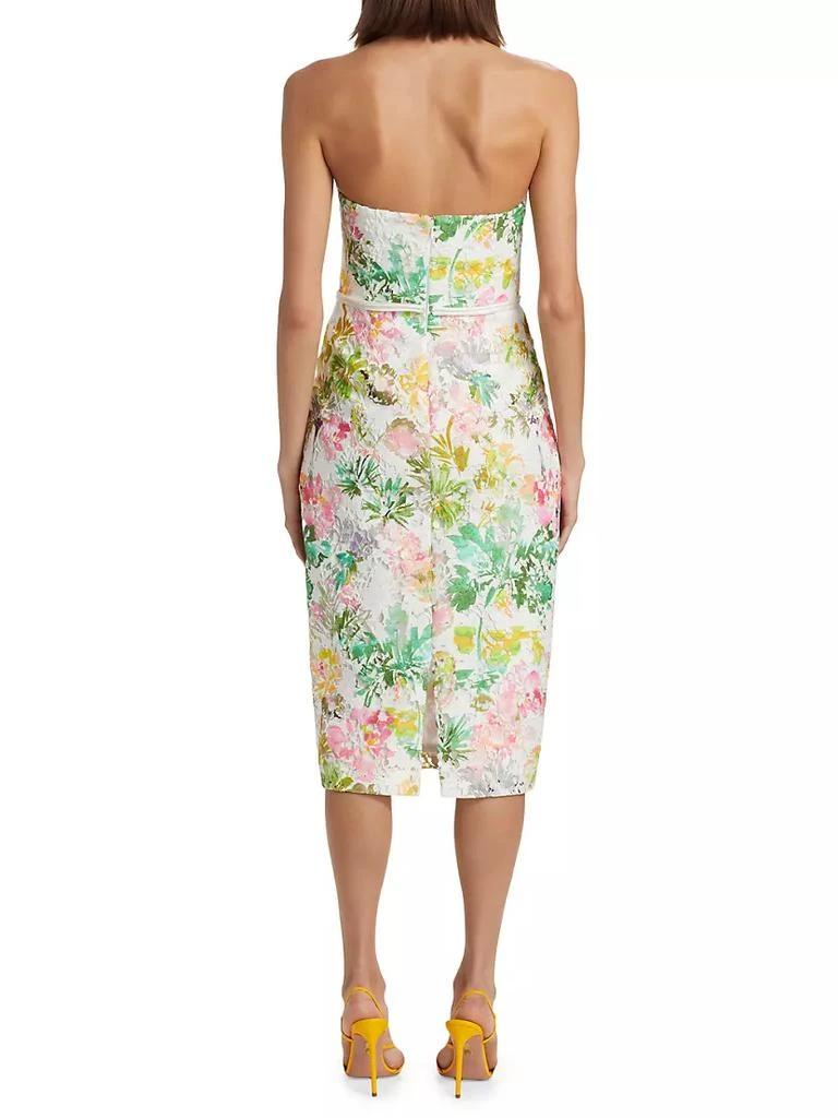 商品Badgley Mischka|Floral Lace Strapless Cocktail Dress,价格¥3713,第5张图片详细描述