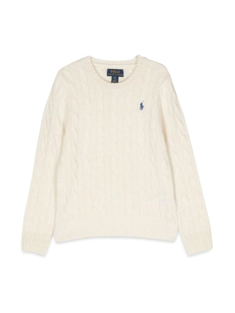 商品Ralph Lauren|Ralph Lauren Kids Logo Embroidered Knitted Crewneck Jumper,价格¥1217,第1张图片