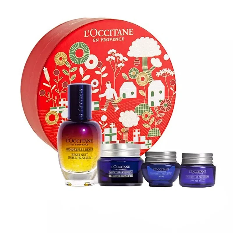 商品L'Occitane|欧舒丹 2021圣诞限量蜡菊活颜系列套装4件套,价格¥397,第1张图片