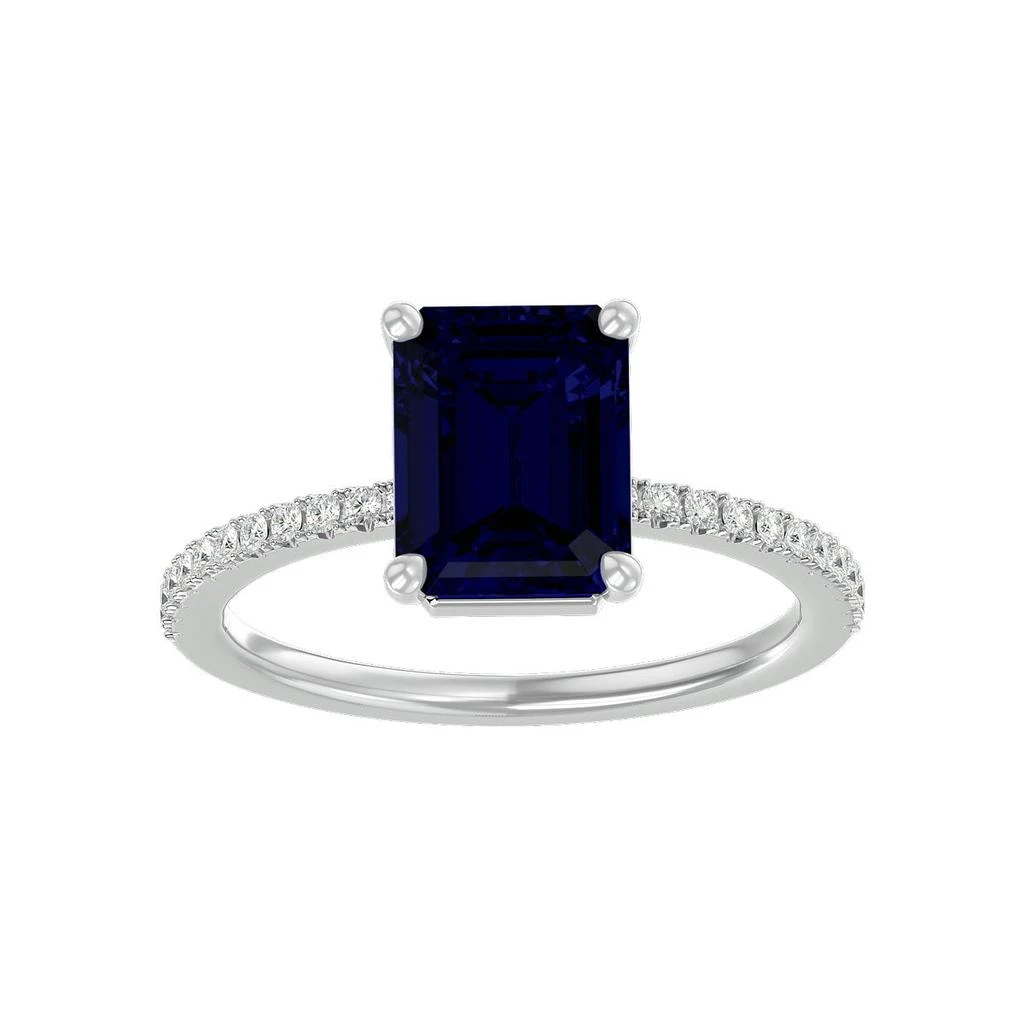 商品SSELECTS|3 Carat Sapphire And Diamond Ring In 14 Karat White Gold,价格¥11791,第1张图片