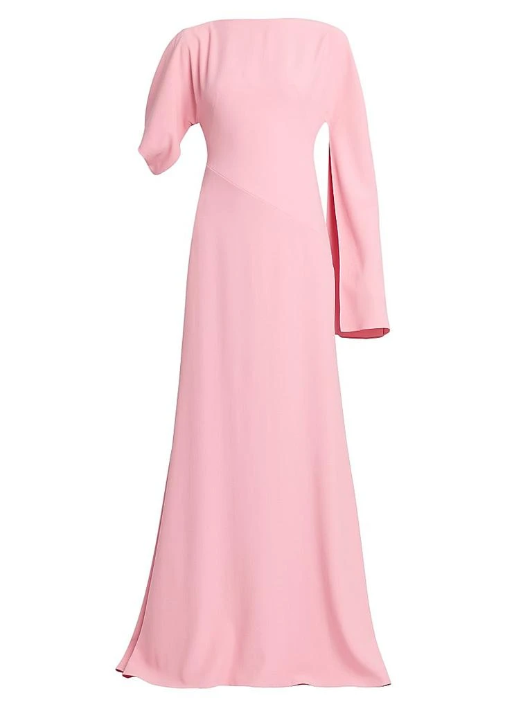 商品Alexander McQueen|Crepe Asymmetric Cape-Sleeve Gown,价格¥8551,第1张图片