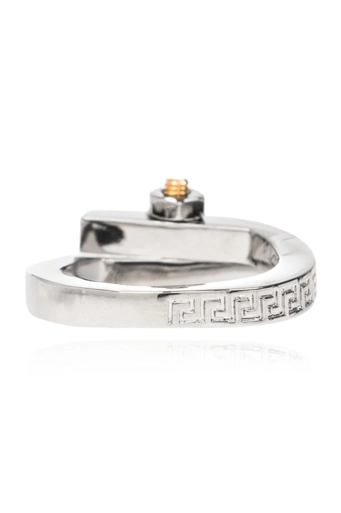 商品Versace|Versace Logo-Engraved Screw-Detailed Looped Ring,价格¥1355,第2张图片详细描述