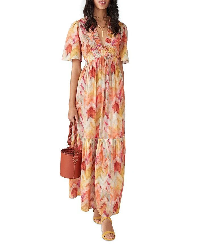 商品ba&sh|Axana Cotton Printed Maxi Dress,价格¥1684,第1张图片详细描述