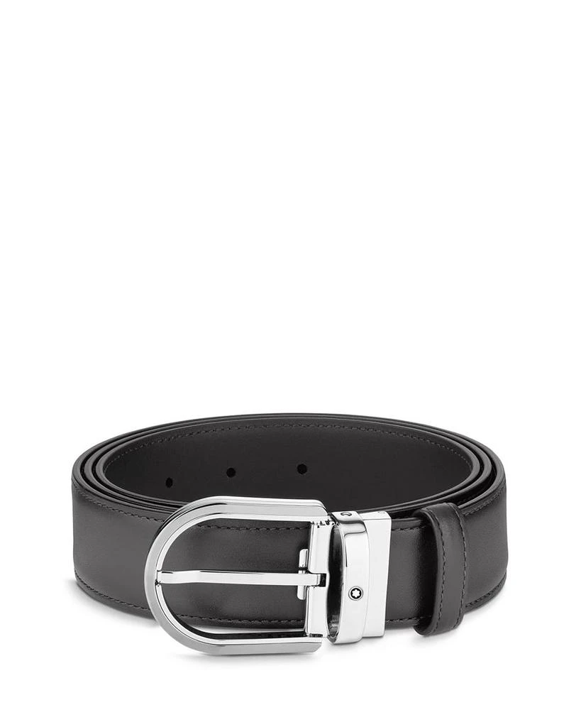 商品MontBlanc|Horseshoe Buckle Leather Belt,价格¥3704,第1张图片