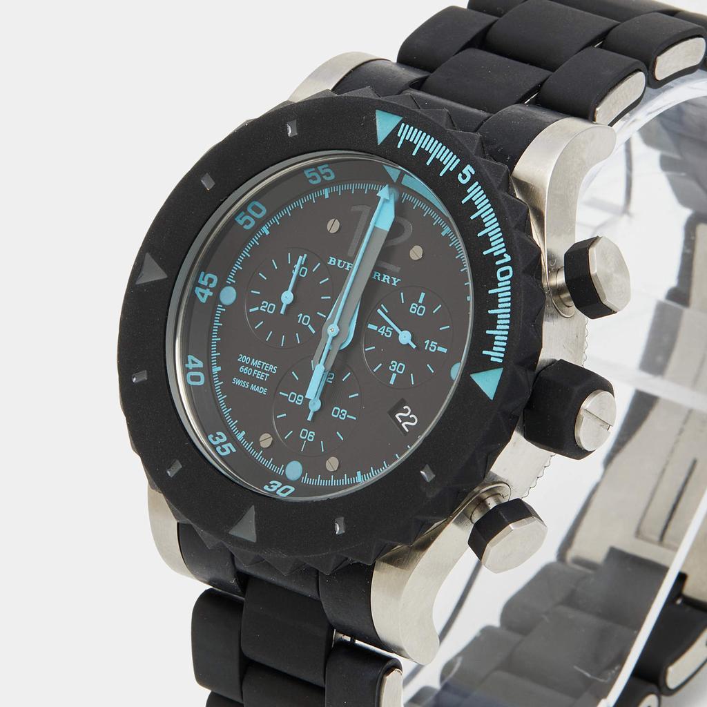 商品[二手商品] Burberry|Burberry Black Stainless Steel Rubber Antartic BU7661 Men's Wristwatch 42 mm,价格¥3732,第4张图片详细描述