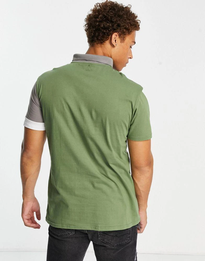商品American Stitch|American Stitch half zip polo shirt in green,价格¥210,第3张图片详细描述
