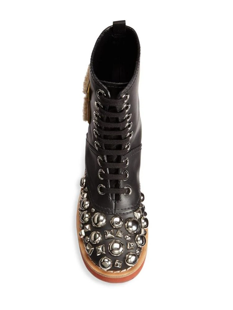 商品Miu Miu|Studded Cap Toe Leather Chelsea Boots,价格¥3750,第4张图片详细描述