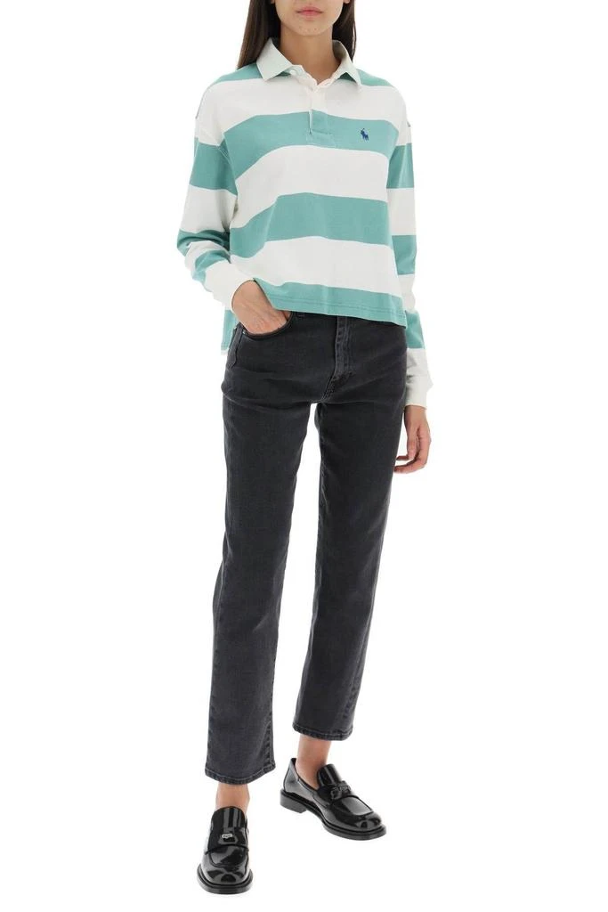 商品Ralph Lauren|CROPPED STRIPED POLO SHIRT,价格¥776,第2张图片详细描述