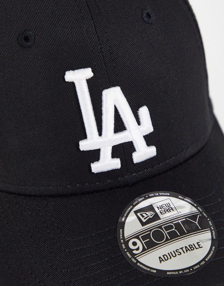 商品New Era|New Era MLB 9forty LA Dodgers adjustable cap in black,价格¥158,第4张图片详细描述