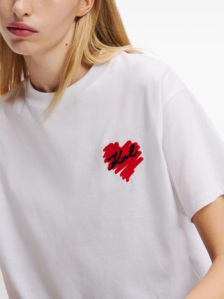 商品Karl Lagerfeld Paris|MC WHITE HEART LOGO T-SHIRT,价格¥1019,第3张图片详细描述