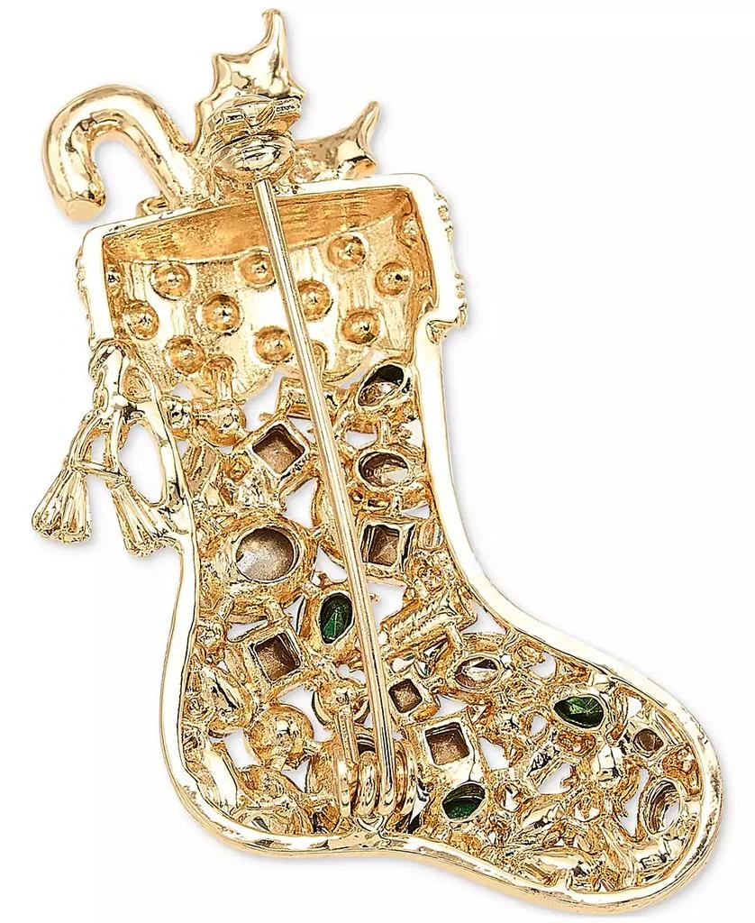 商品Holiday Lane|Gold-Tone Multicolor Mixed Crystal Stocking Pin, Created for Macy's,价格¥98,第2张图片详细描述