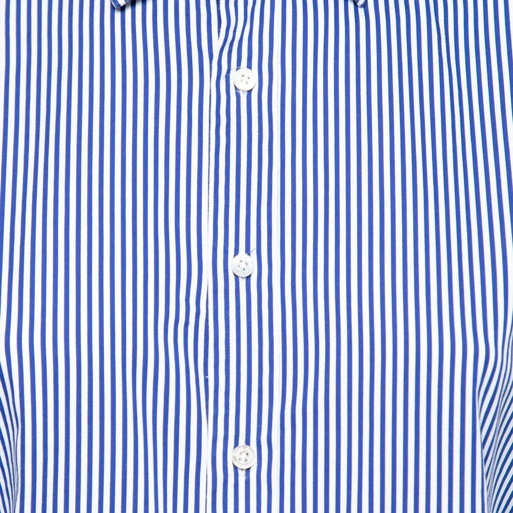 商品[二手商品] Ralph Lauren|Ralph Lauren Purple Label Blue and White Stripe Button Front Shirt M,价格¥1000,第3张图片详细描述