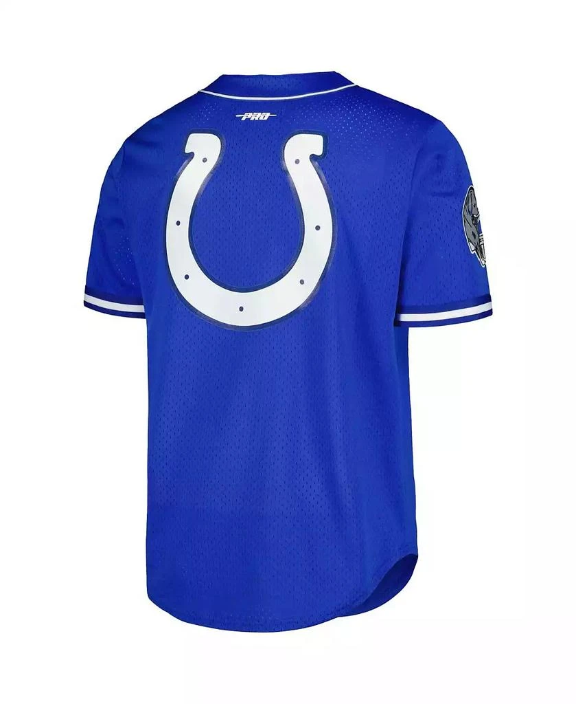 商品Pro Standard|Men's Anthony Richardson Royal Indianapolis Colts Mesh Baseball Button-Up T-shirt,价格¥658,第2张图片详细描述