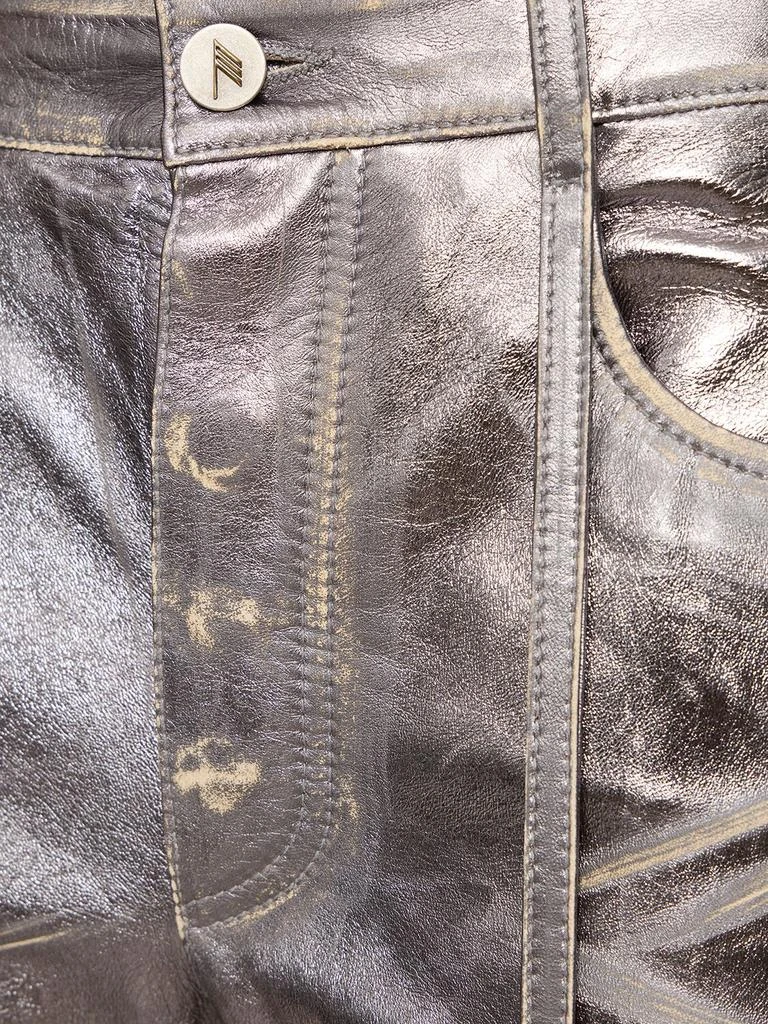 商品The Attico|Destroyed Mirror Leather Straight Pants,价格¥16143,第3张图片详细描述