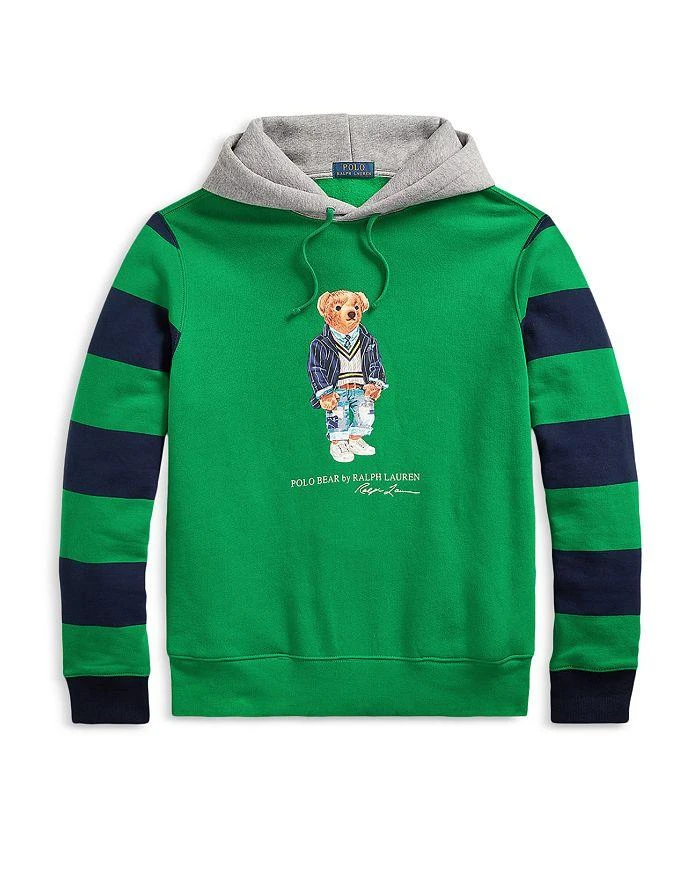 Cotton Blend Fleece Polo Bear Print Hoodie 商品