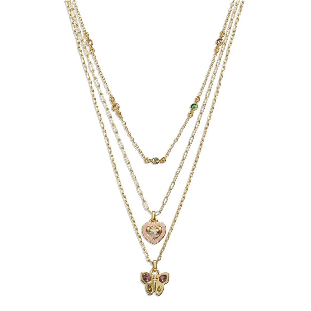 商品Coach|Faux Stone and Imitation Pearl Mixed Charm Layered Necklace,价格¥865,第1张图片