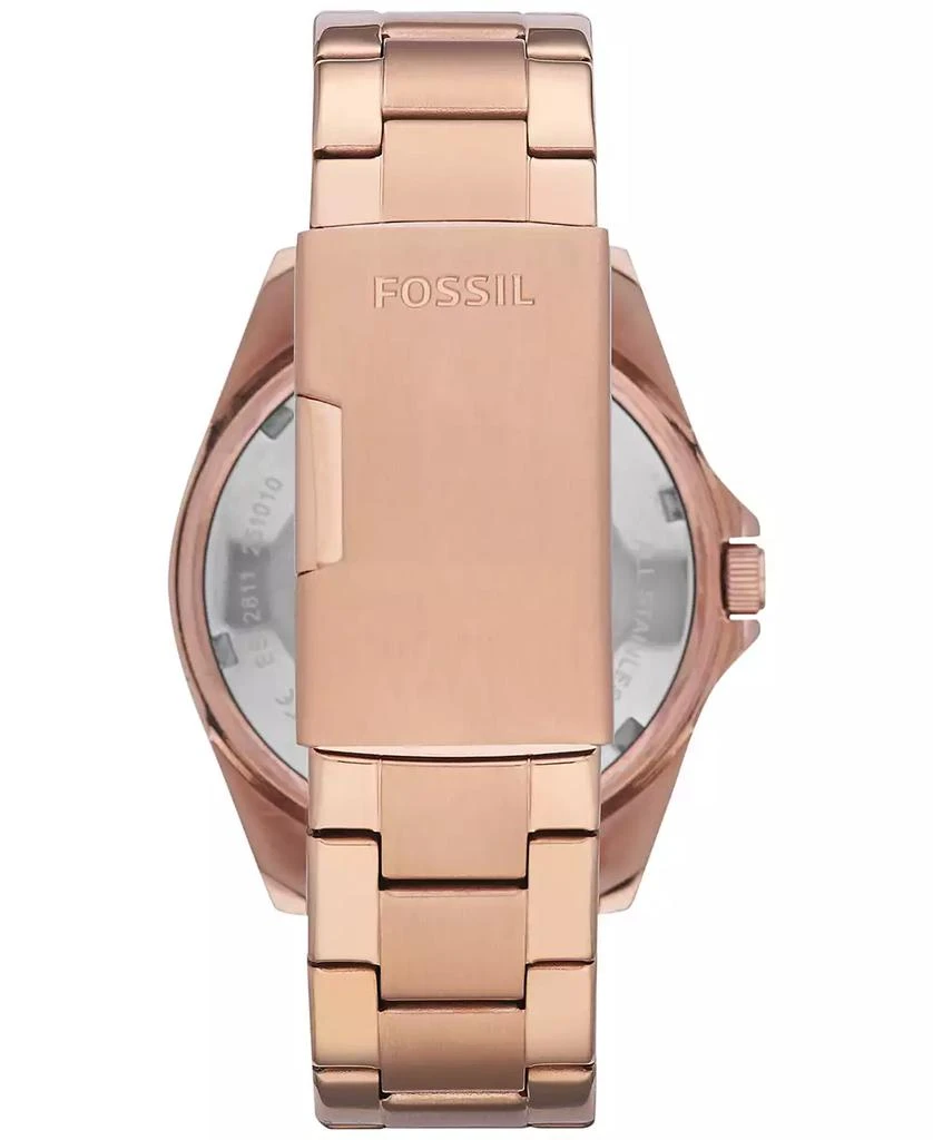 商品Fossil|Women's Riley Rose Gold Plated Stainless Steel Bracelet Watch 38mm,价格¥787,第3张图片详细描述