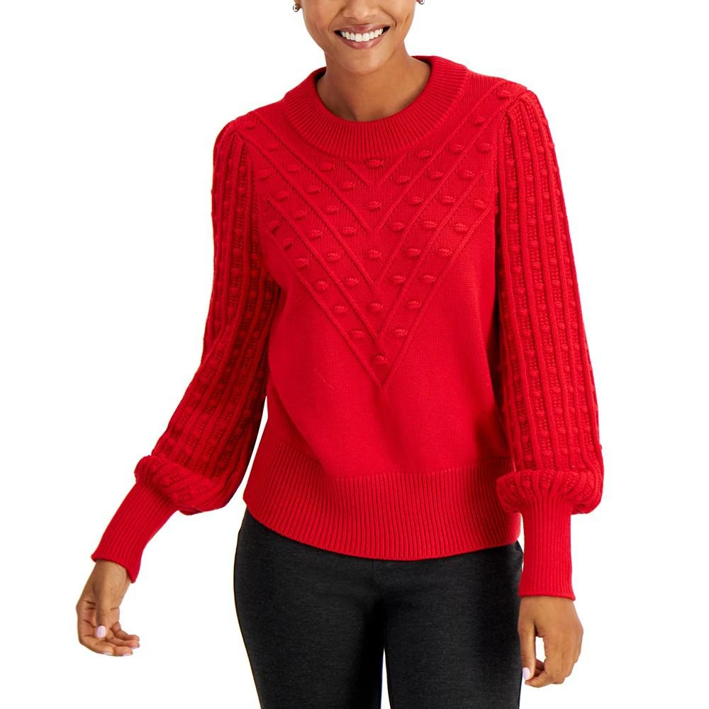 商品Charter Club|Women's Knit Mixed Stitch Sweater, Created for Macy's,价格¥180,第1张图片