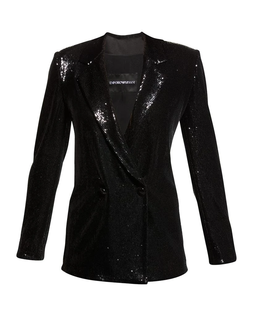 商品Emporio Armani|Snap-Front Sequin Blazer,价格¥6915,第2张图片详细描述