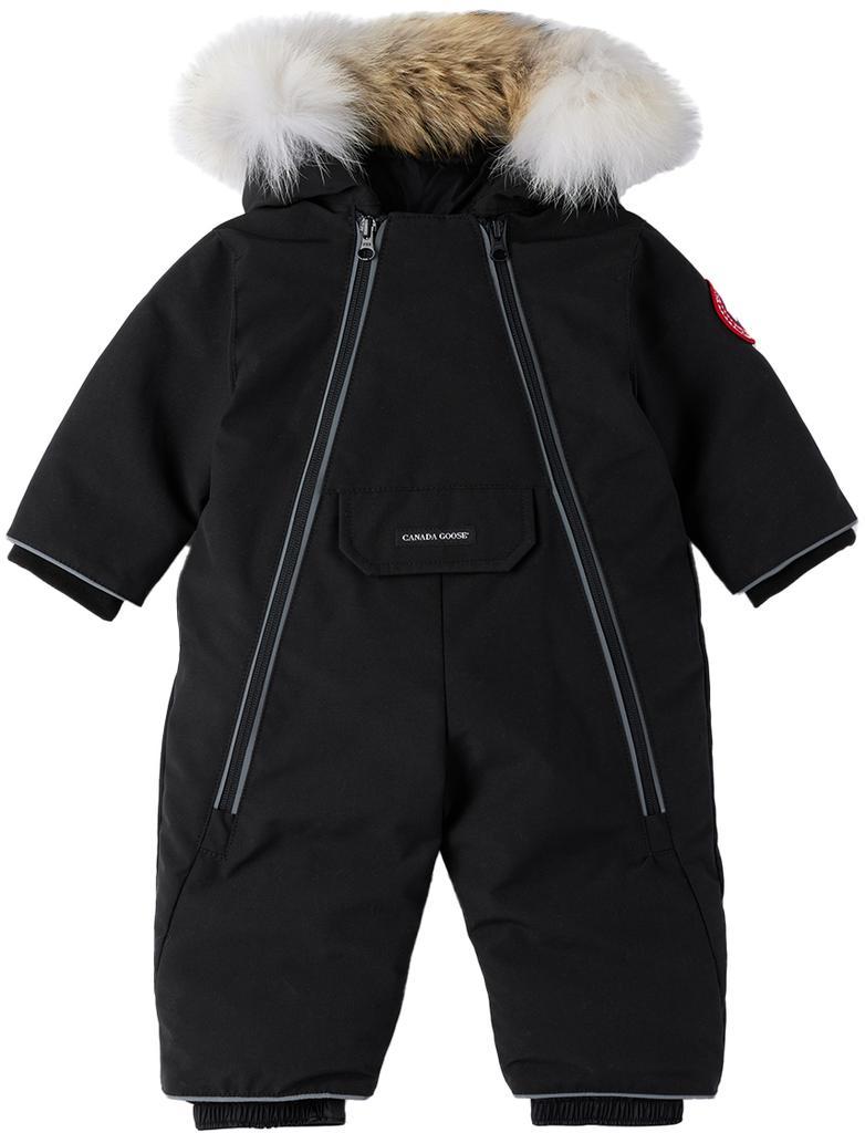 商品Canada Goose|Baby Black Down Shearling Snowsuit,价格¥4215,第1张图片